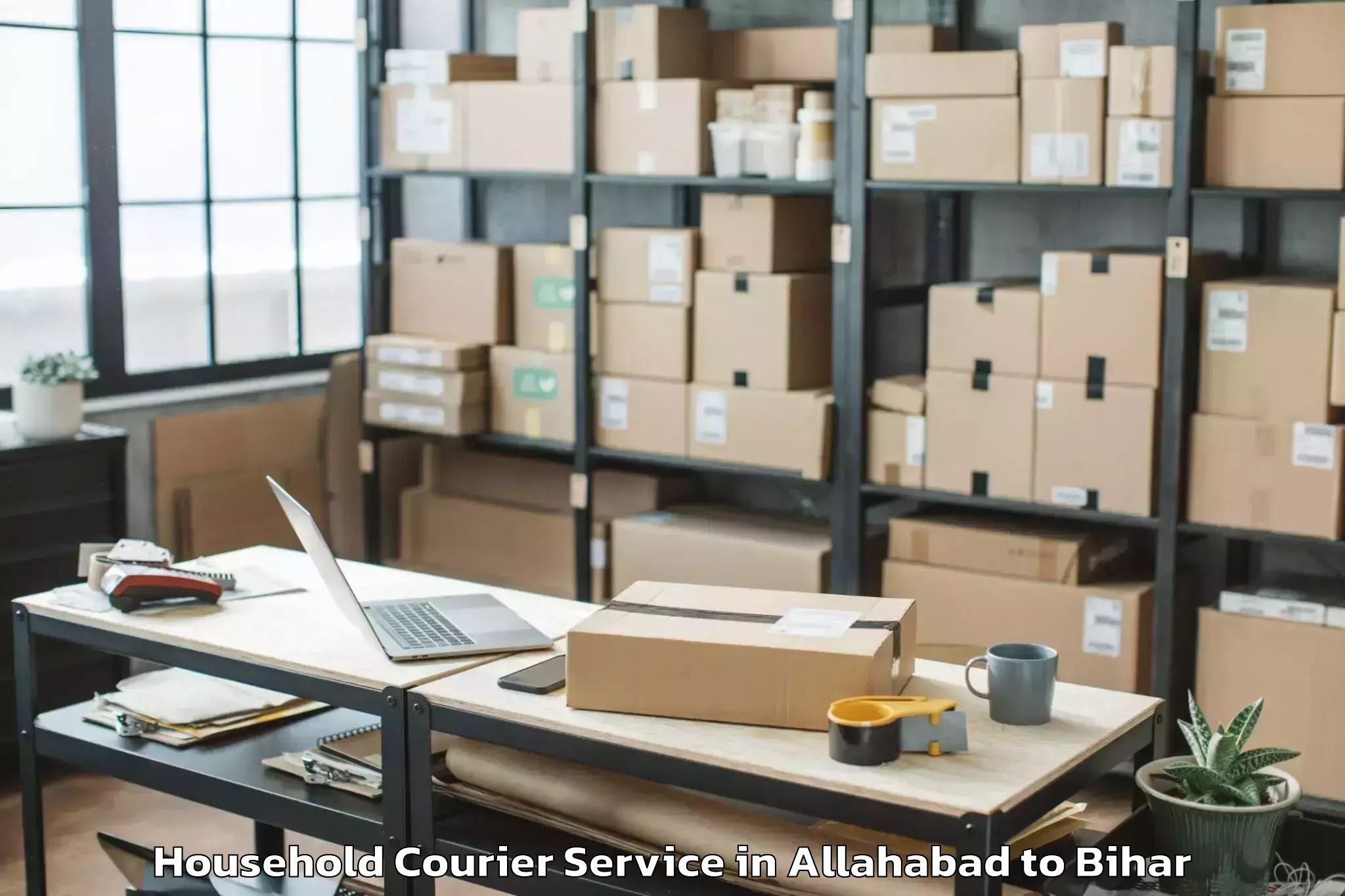 Book Your Allahabad to Bairgania Household Courier Today